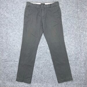 Banana Republic‎ Pants Mens 32x32 Gray Slim Fit Aiden Chino 100% Cotton Slacks